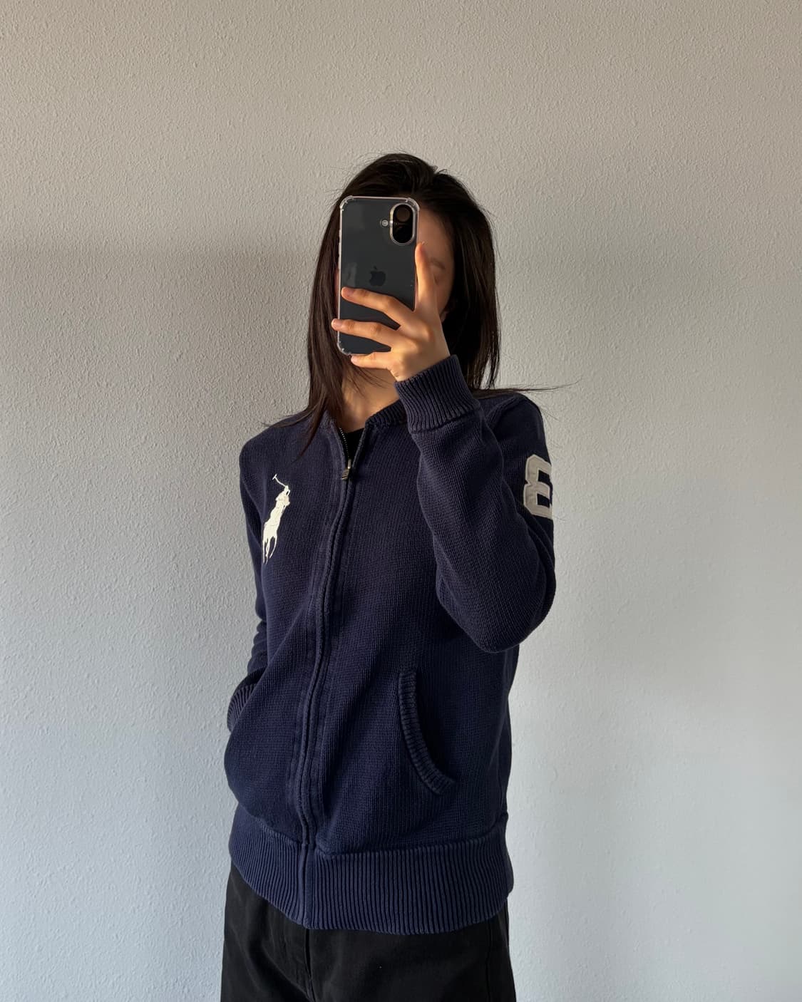 [S]폴로 랄프로렌 빅포니 코튼 니트 집업 상품이미지1