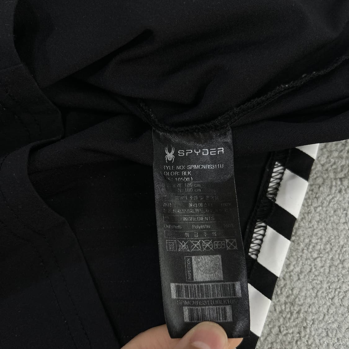 스파이더 신형 반팔 티셔츠 화이트 라인 105 상품이미지3