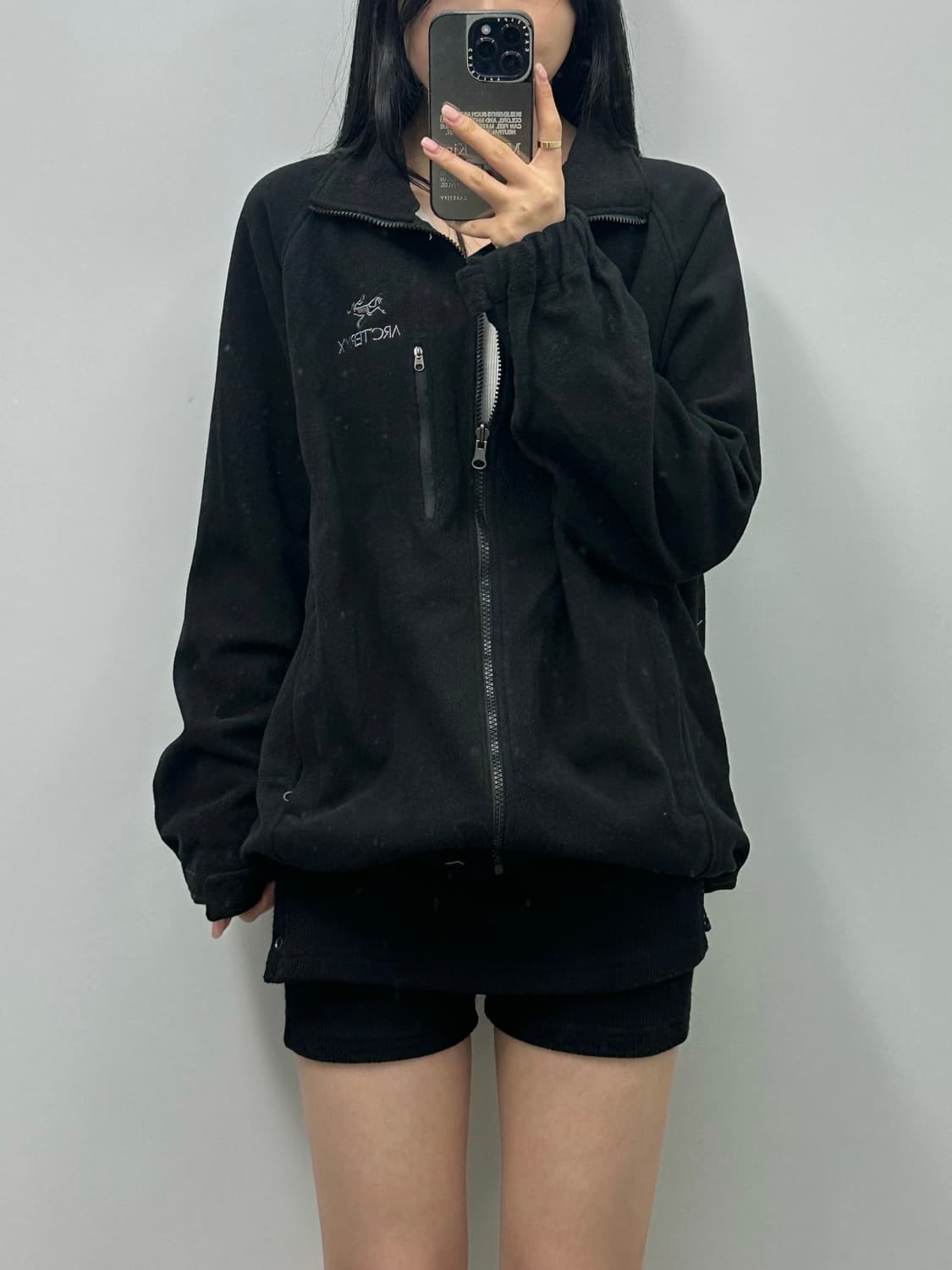 00s 아크테릭스 자수 블랙 플리스 후리스 자켓  상품이미지1