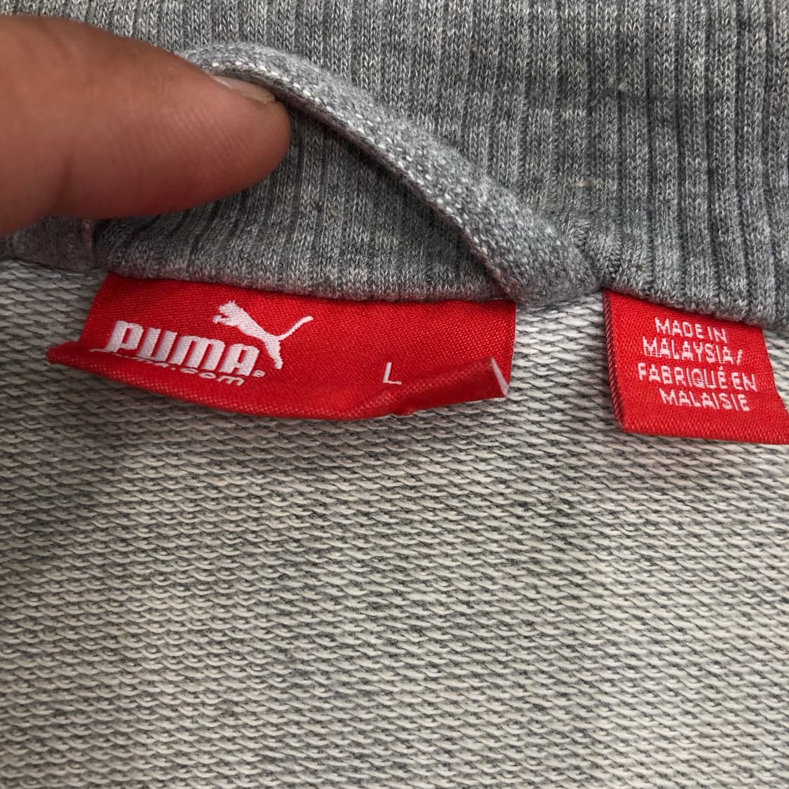 푸마 그레이 스웻 져지 트랙탑 상품이미지4