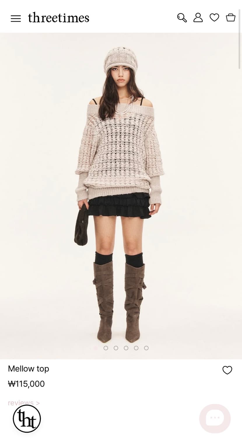 Threetimes Mellow top&beanie set(개별구매가능) 상품이미지1