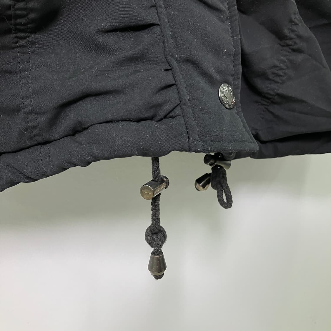 JPN VTG 빈티지 블랙 퍼 후드 롱 야상 점퍼 M 상품이미지8