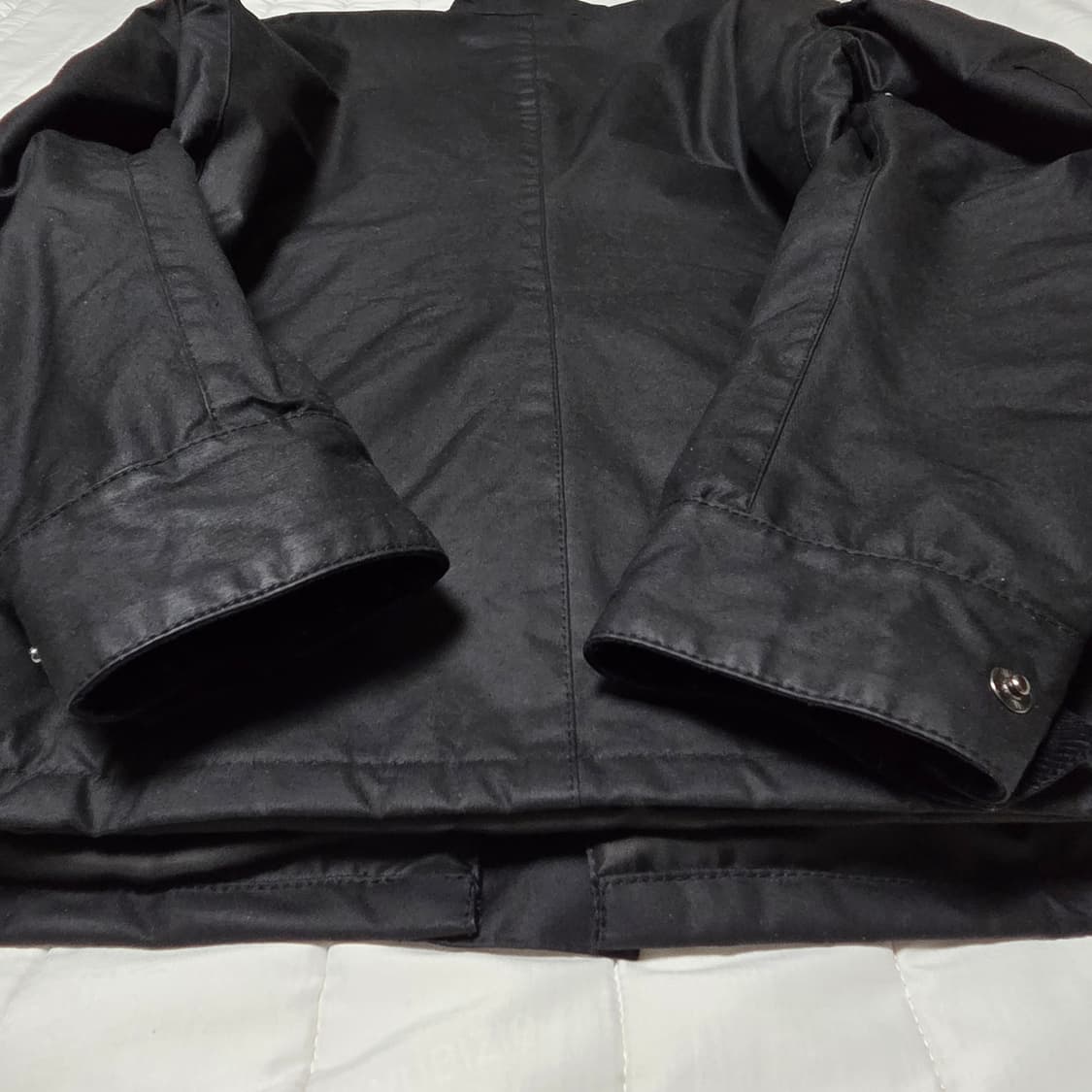 [L]바버 인터네셔널 듀크 왁스자켓+정품벳지 블랙 2회착 상품이미지9