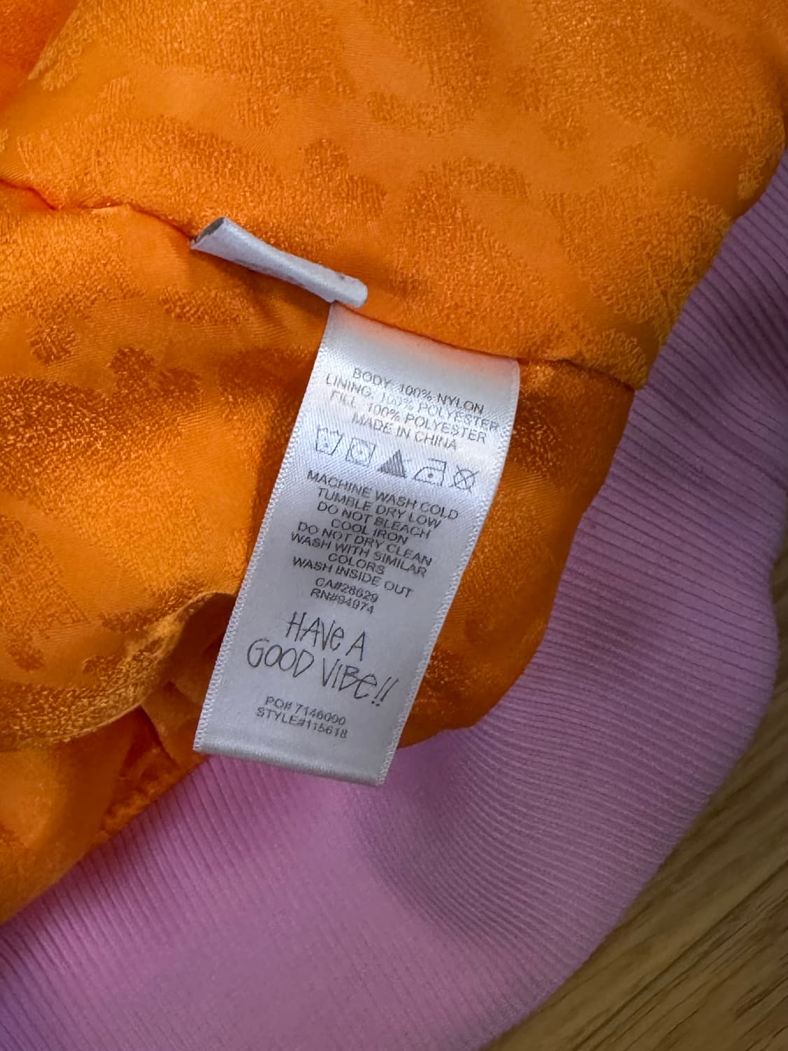 스투시 다이드 나일론 봄버 핑크 L 상품이미지9