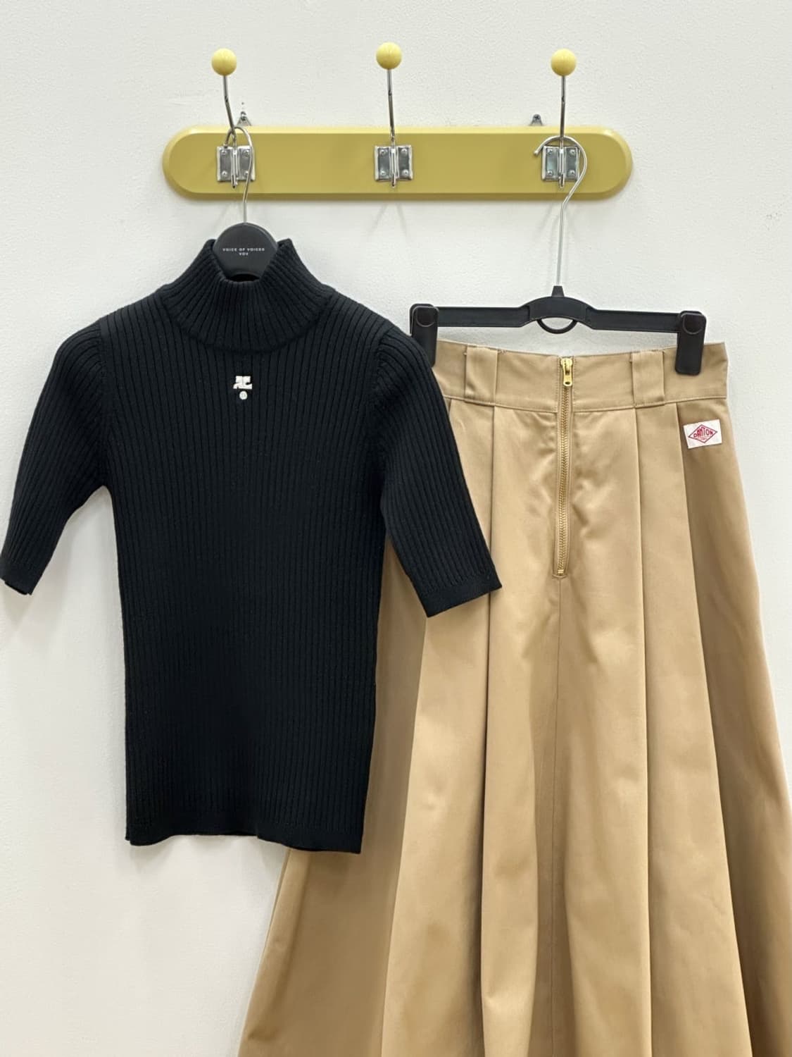 courreges / 꾸레쥬 블랙 하프넥 골지 니트  상품이미지4