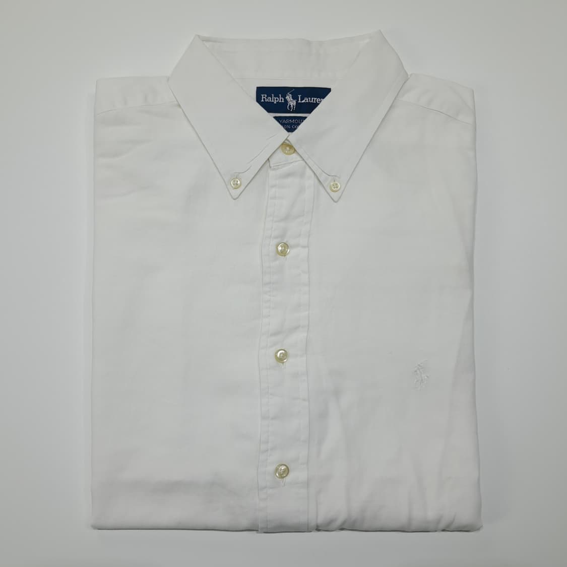 CL525 2XL 폴로 90s 홍콩판 코튼 버튼다운 화이트 셔츠 남방 상품이미지7