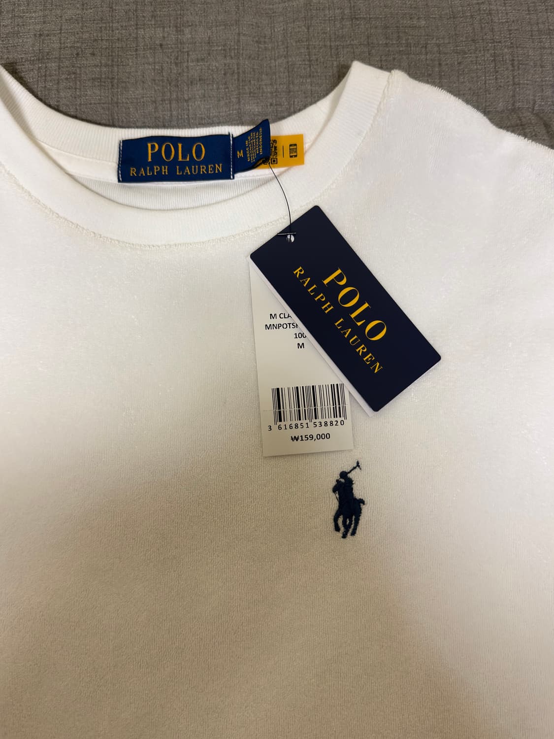 [M] 폴로 랄프로렌 클래식핏 테리 티셔츠(화이트, 새상품) 상품이미지3