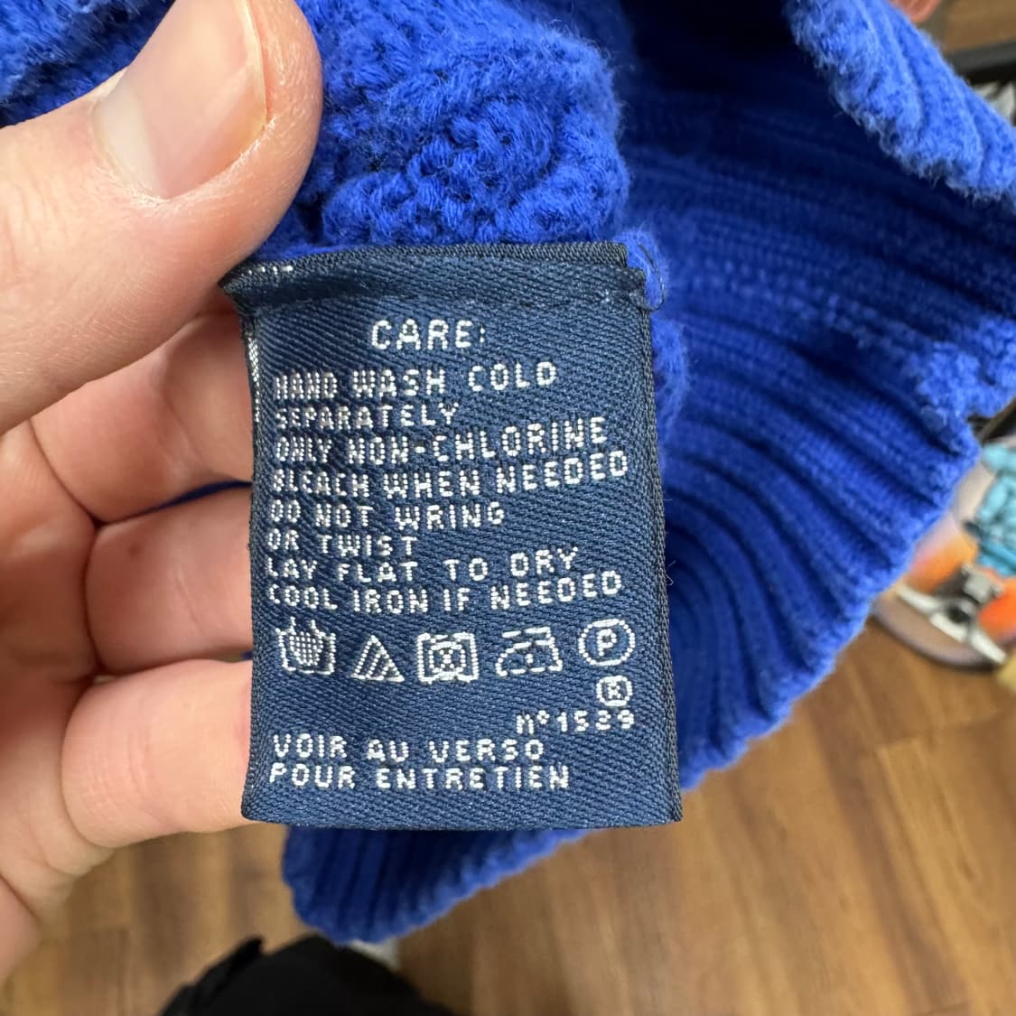 폴로 랄프로렌 케이블 니트 화이트 포니 로고 포인트 블루 상품이미지6