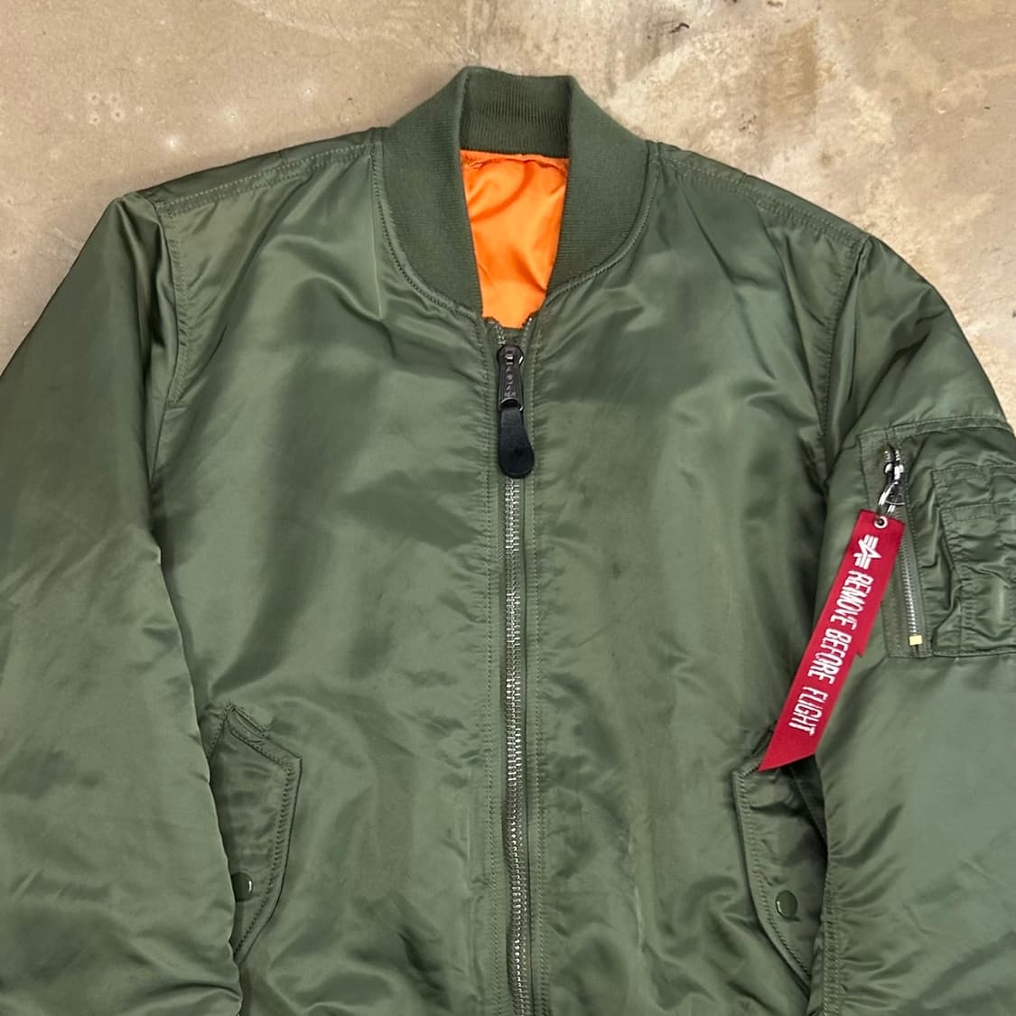 S 알파인더스트리 리버시블 ma-1 항공 자켓 상품이미지1