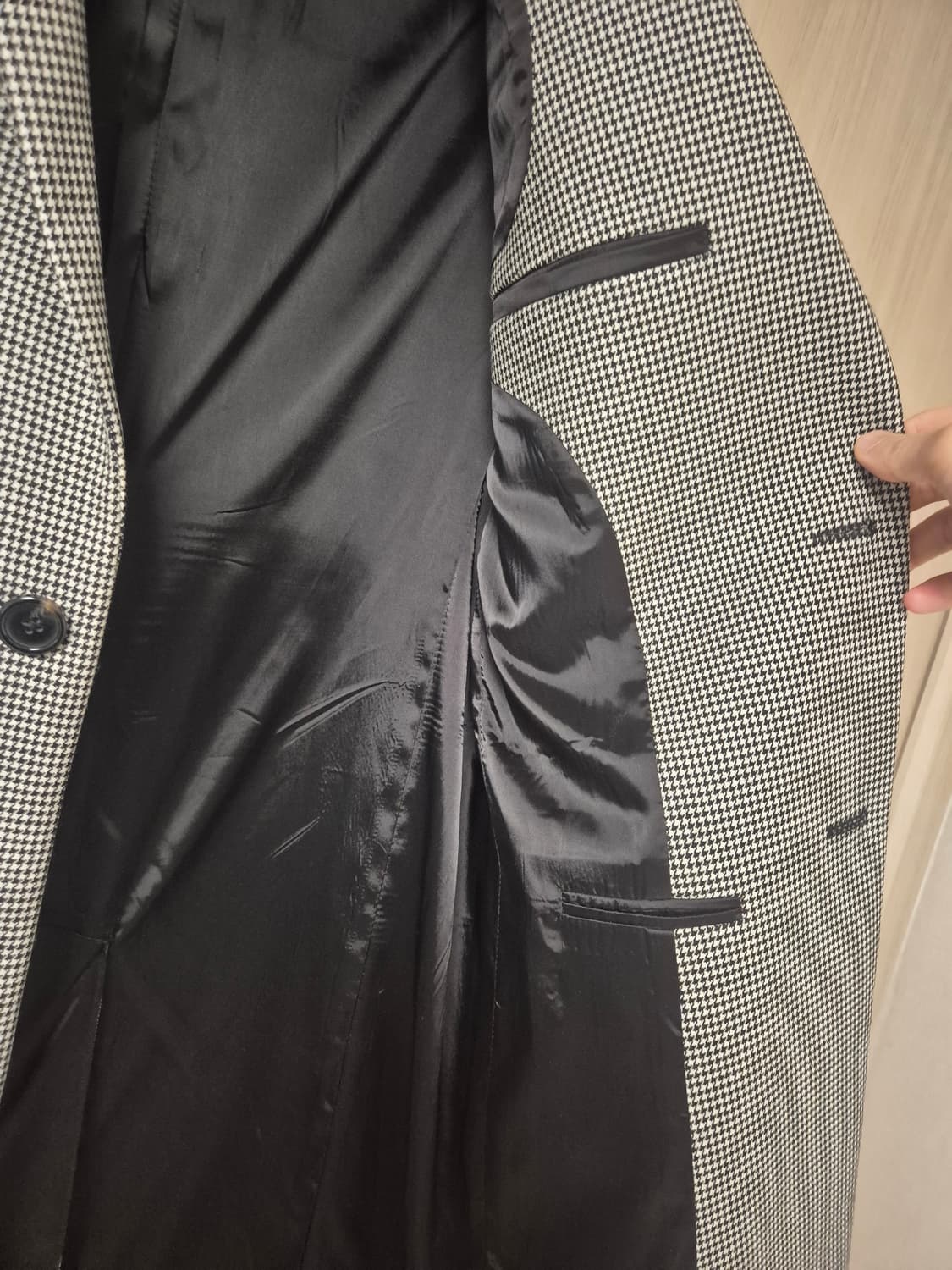 고급울헤링본코트 싱글코트 상품이미지7