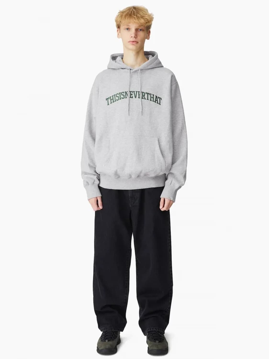 디스이즈네버댓 Arch-Logo Hoodie Heather Grey 상품이미지1