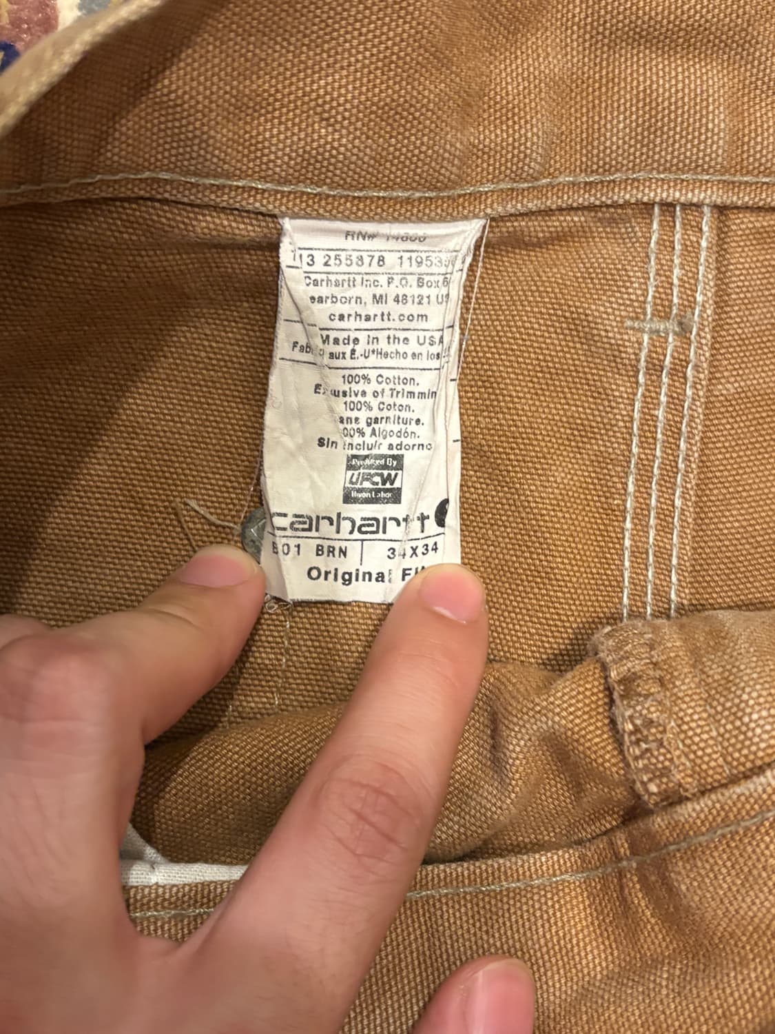 [B01] 빈티지 칼하트 더블니 브라운 썩블니 오리지널핏 34x34 상품이미지6