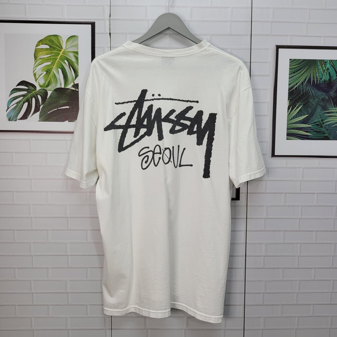 STUSSY 스투시 서울 반팔 티셔츠 화이트 상품이미지5