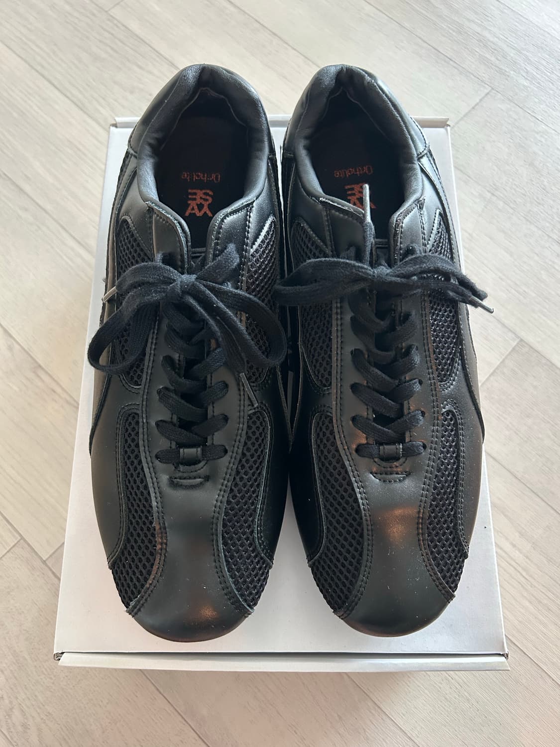 야세 [Lab Series] 스파이더 레더 스니커즈 블랙 상품이미지1