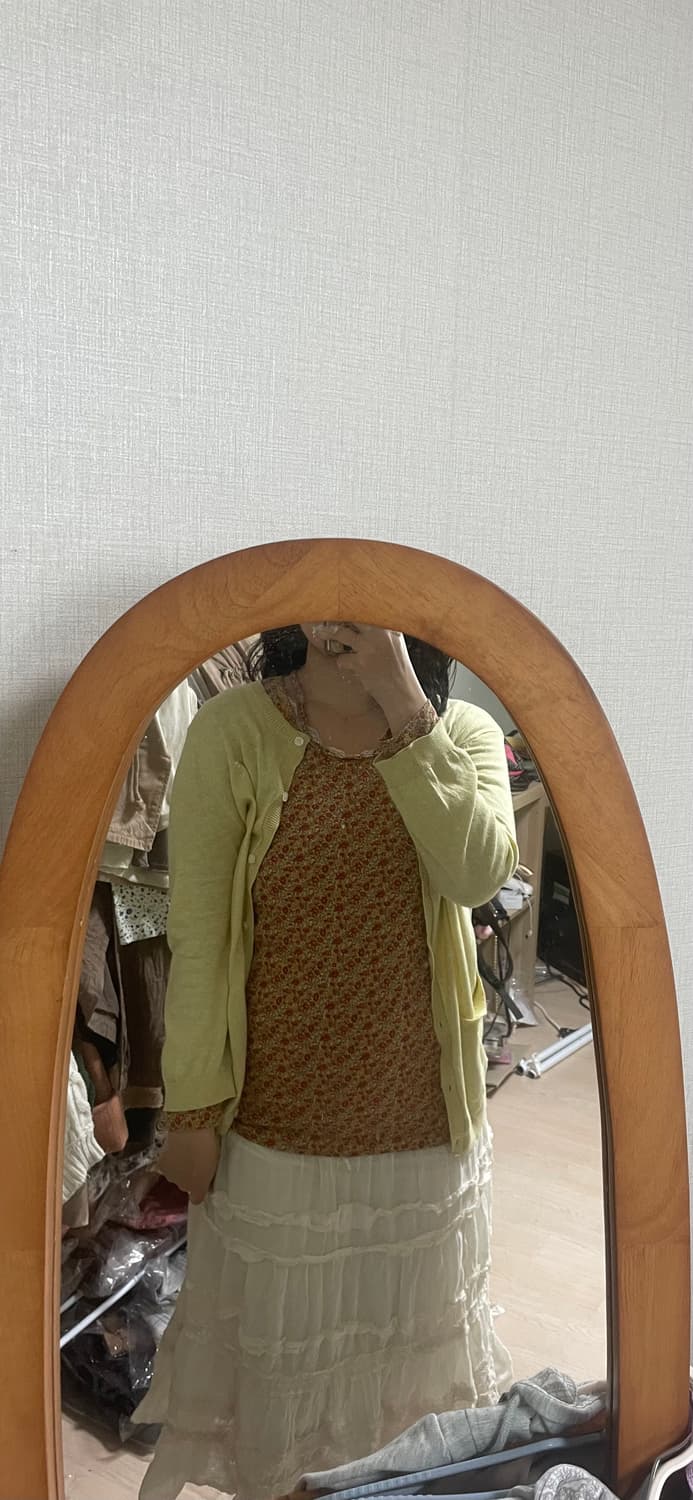 모리걸 빈티지 잔꽃 가디건 set 💛🧡🌸 상품이미지4