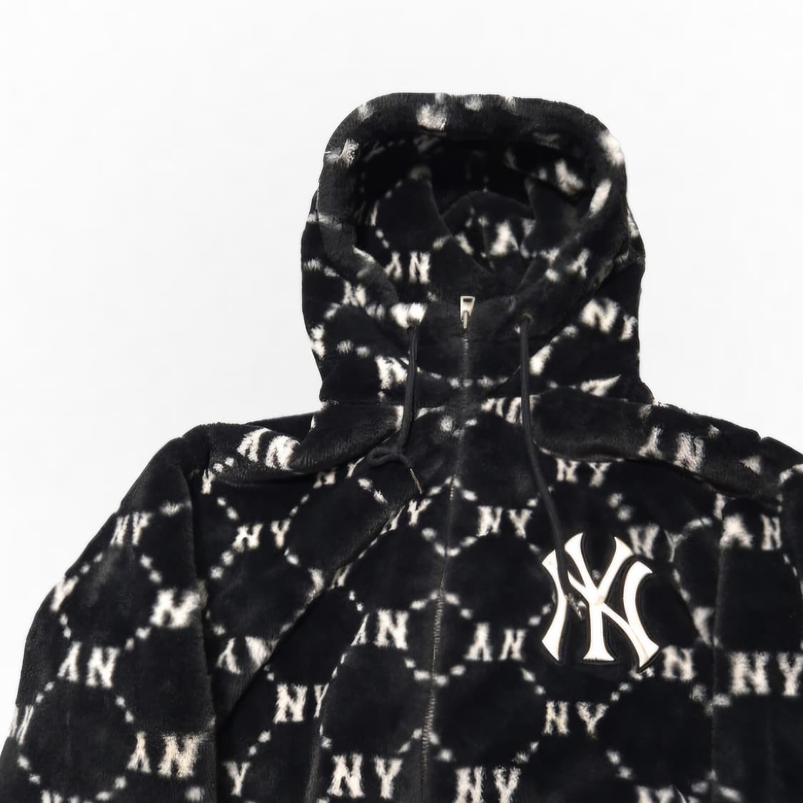 MLB 다이아 올오버 모노그램 퍼 후드집업 XL 상품이미지3