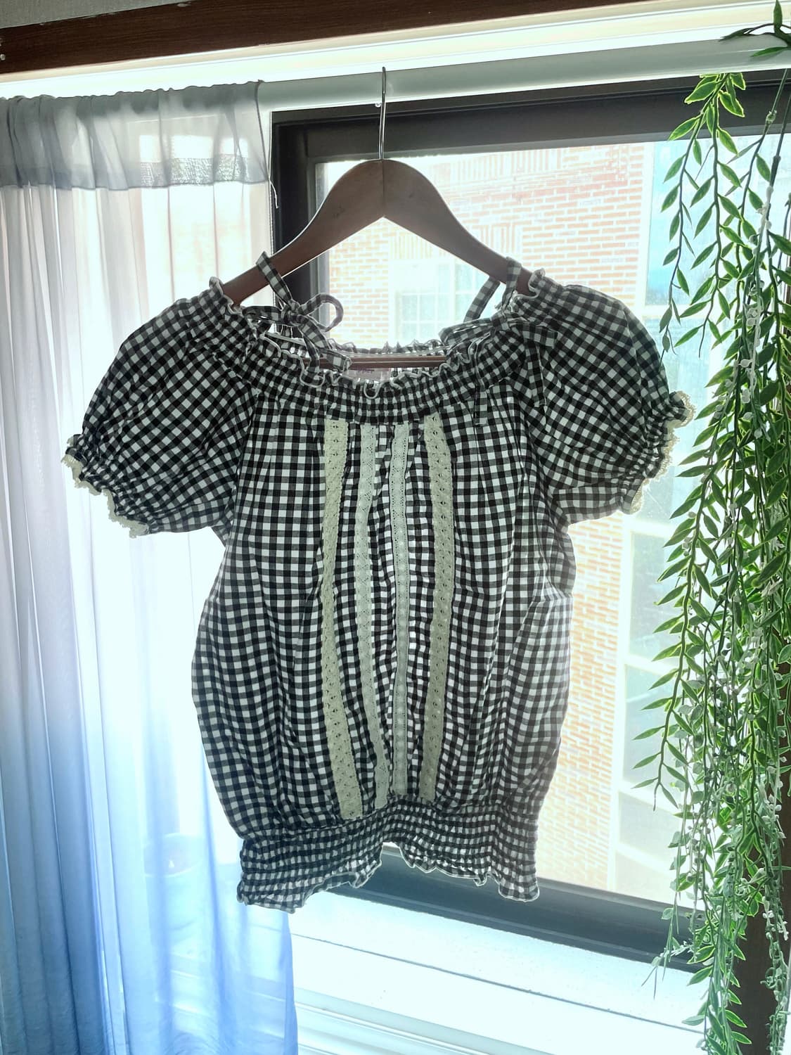 JP vintage checkered bl 상품이미지1