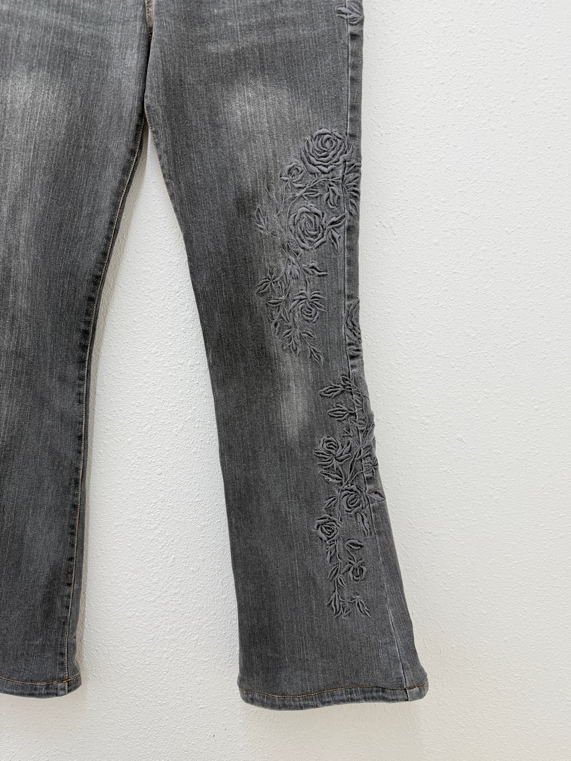 빈티지 그레이 로즈 부츠컷 팬츠 상품이미지3