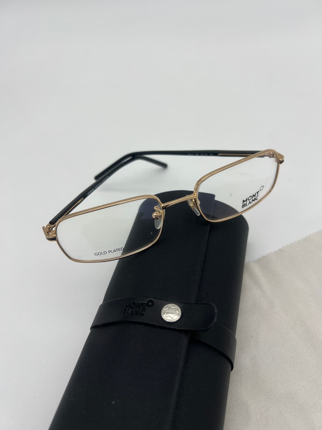 몽블랑 MONTBLANC 메탈 직사각 안경 MB 44 E69 상품이미지7