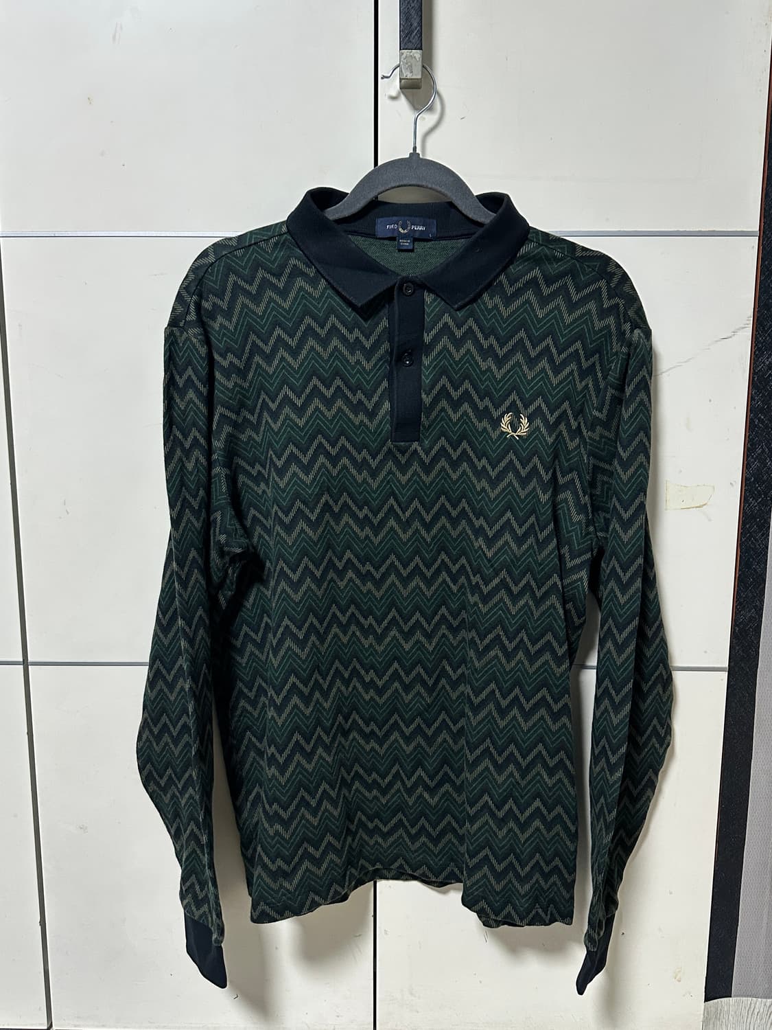 프레드페리 긴팔 니트 롱슬리브 카라티 L 상품이미지1