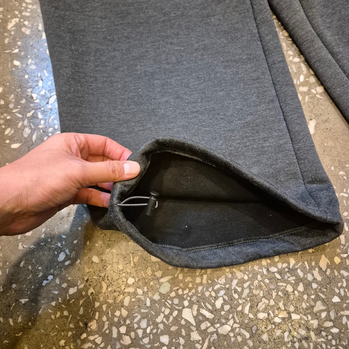 (30인치 전후반) 차콜 와이드 트레이닝팬츠  상품이미지5