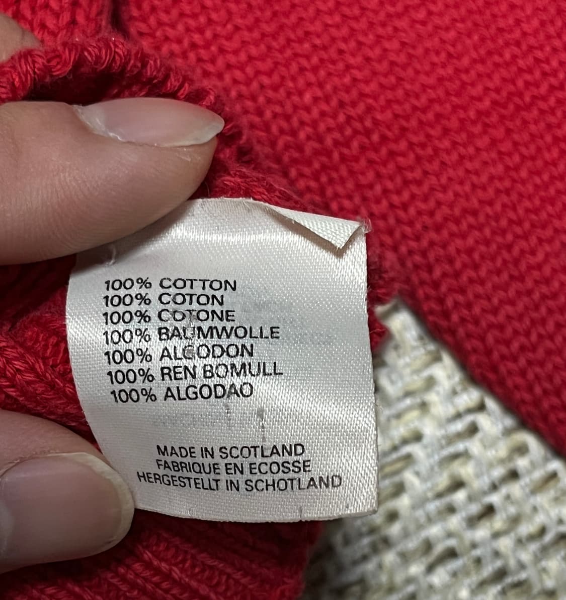 공용 버버리 레드 니트 가디건 스웨터 44 [XL] 상품이미지8