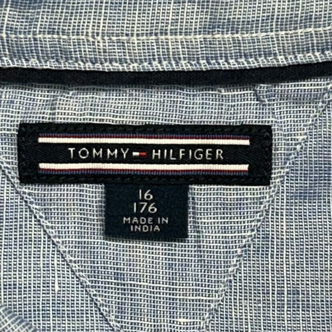 TOMMY HILFIGER 린넨 블렌더 셔츠 블루 16 상품이미지5