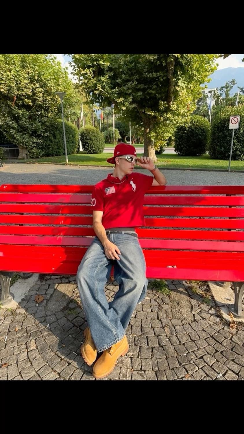 폴로 빅포니 데님카라 성조기 카라티셔츠 상품이미지1