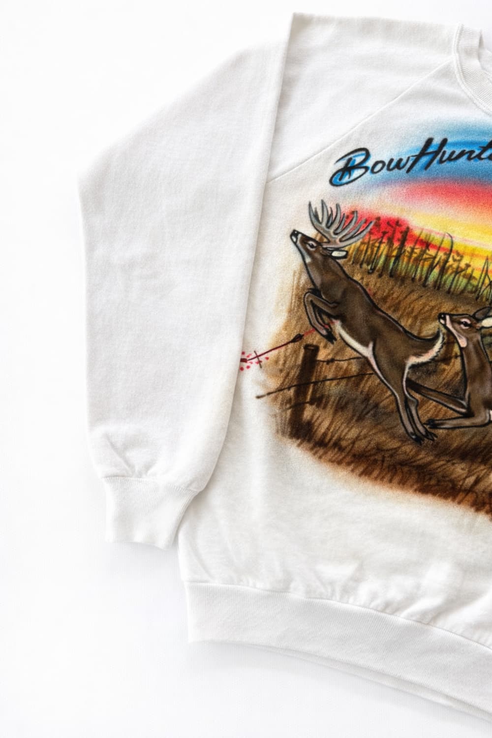 80s Jerzees 에어 브러쉬 스웻셔츠 L 상품이미지3