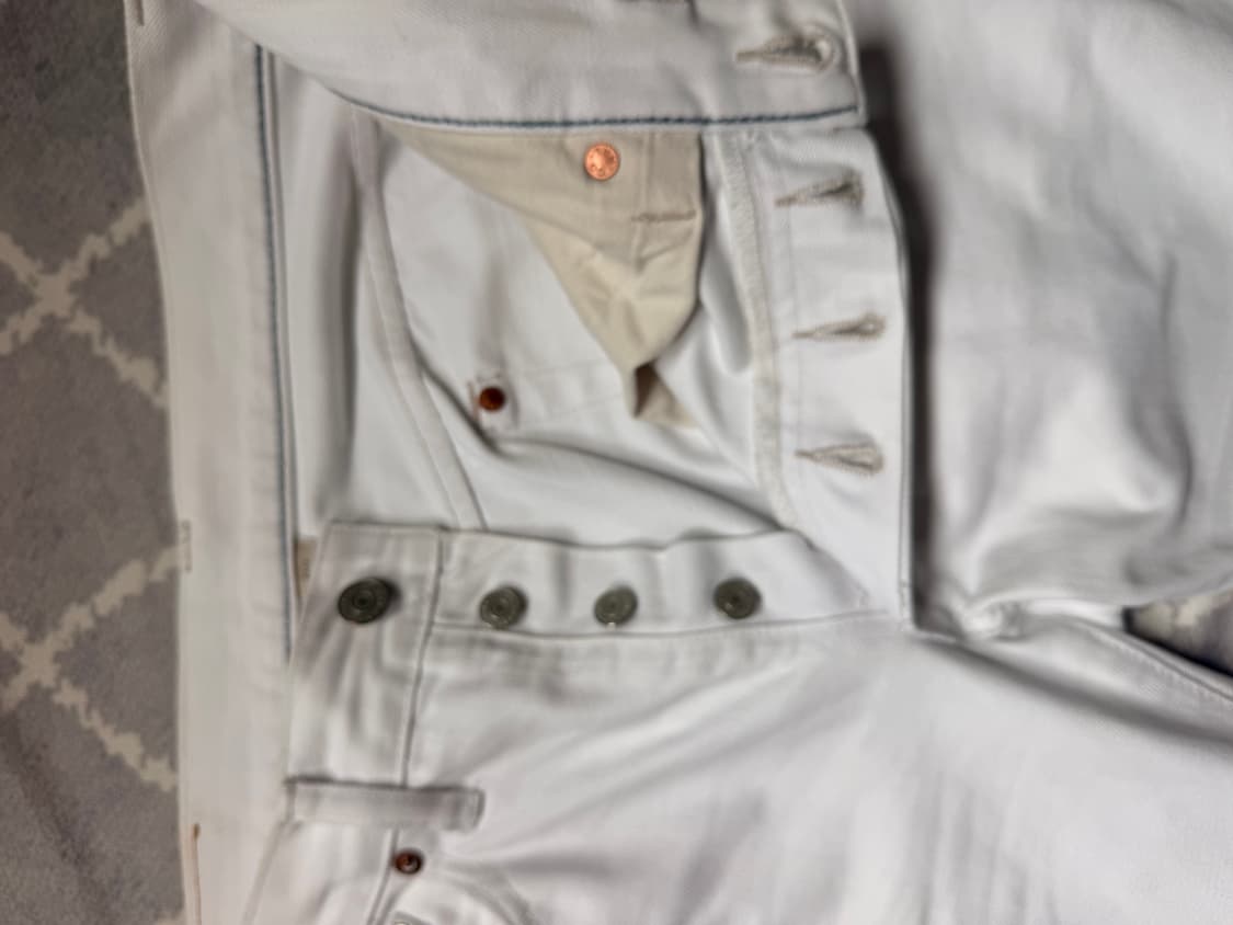 RRL 슬림핏 화이트 셀비지 팬츠 상품이미지6