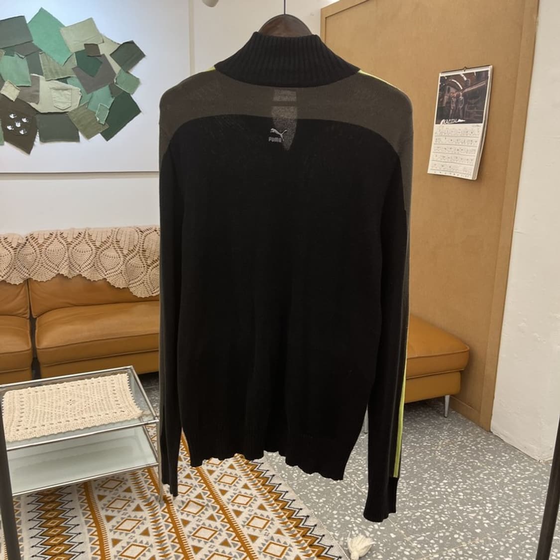 푸마 올드스쿨 레트로 00's 배색 집업 니트 가디건 C10677 상품이미지4