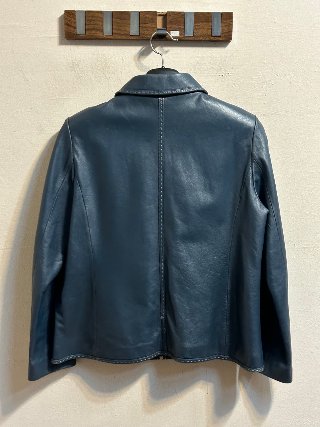 유즈드 스티치 레더 집업 자켓 상품이미지5