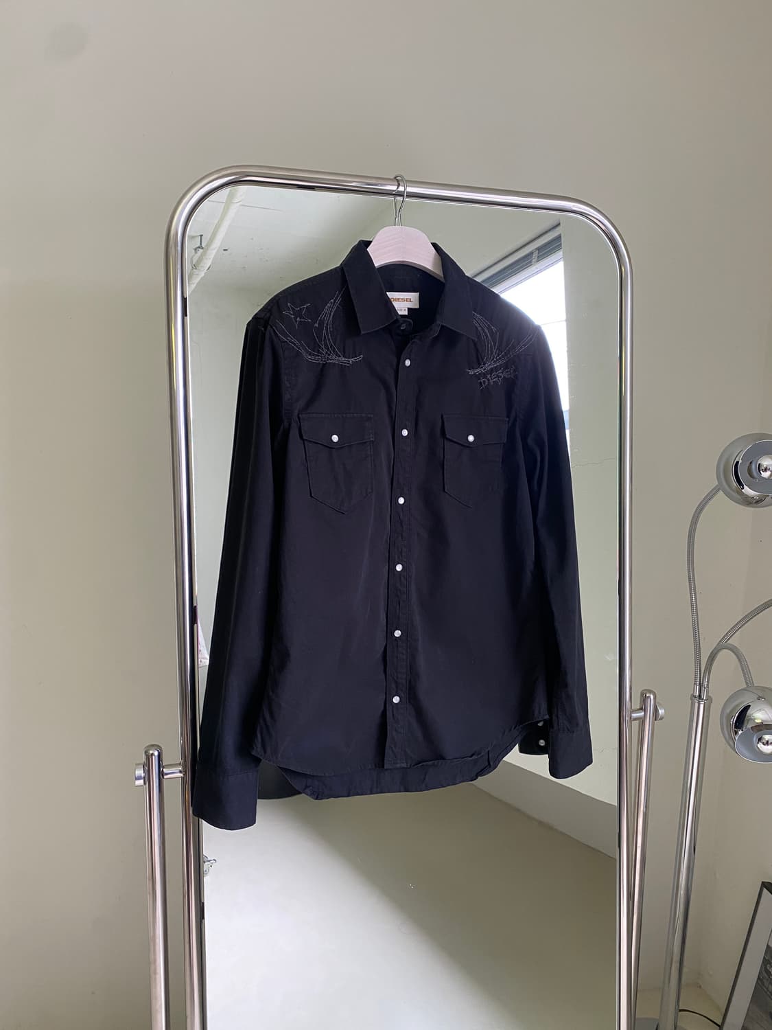 디젤 웨스턴 자수 셔츠 상품이미지2