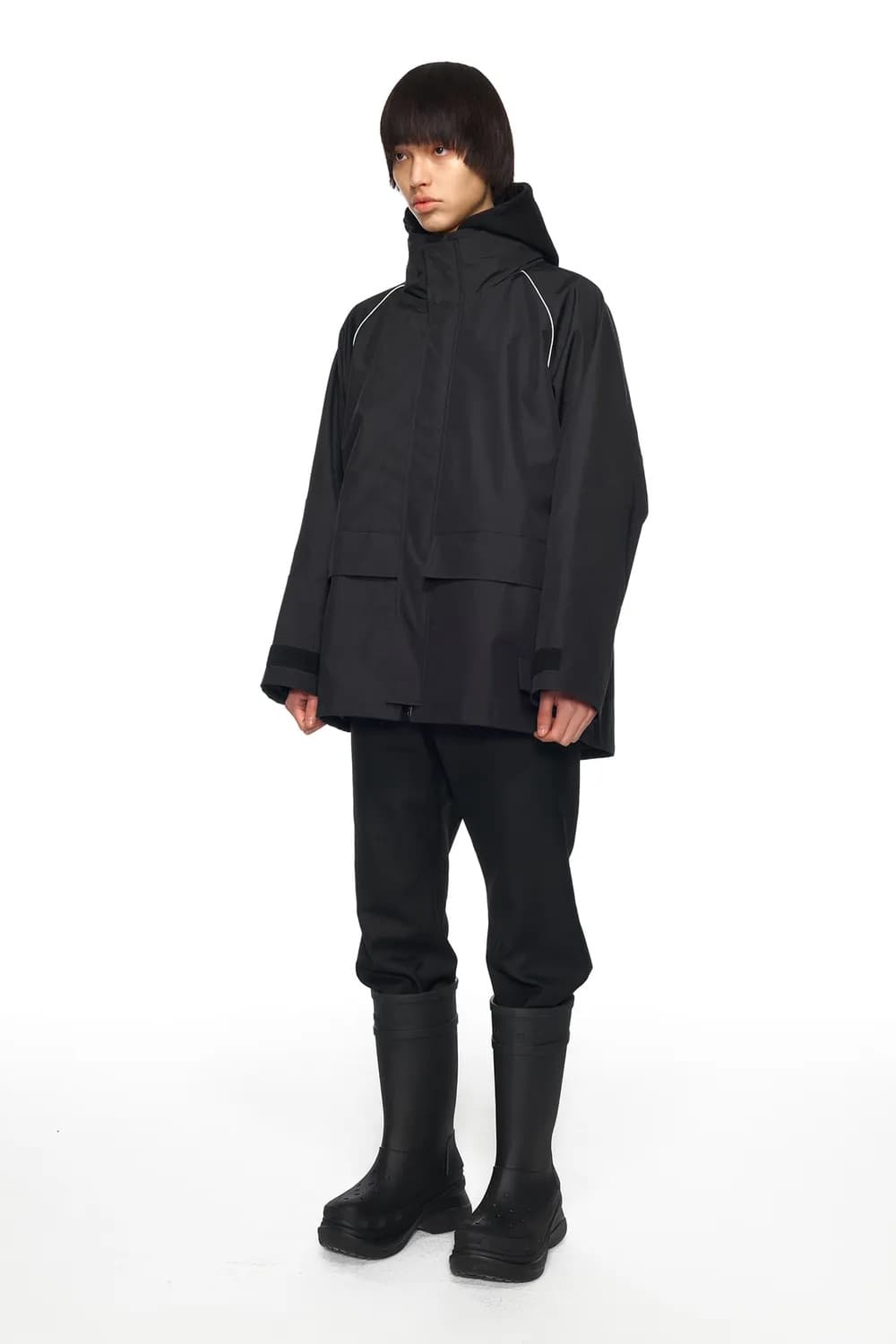 MNGU 오버사이즈드 쉘파카 블랙 L 상품이미지3