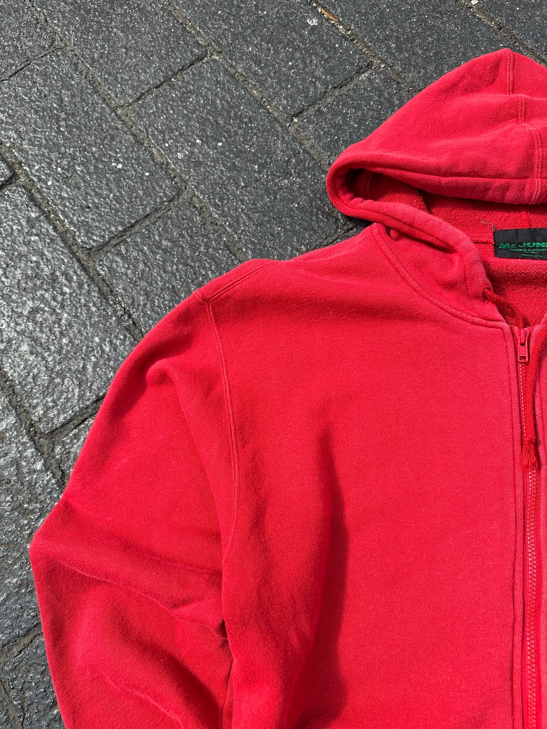 90‘s Koshino Junko logo red hood zip-up 상품이미지5
