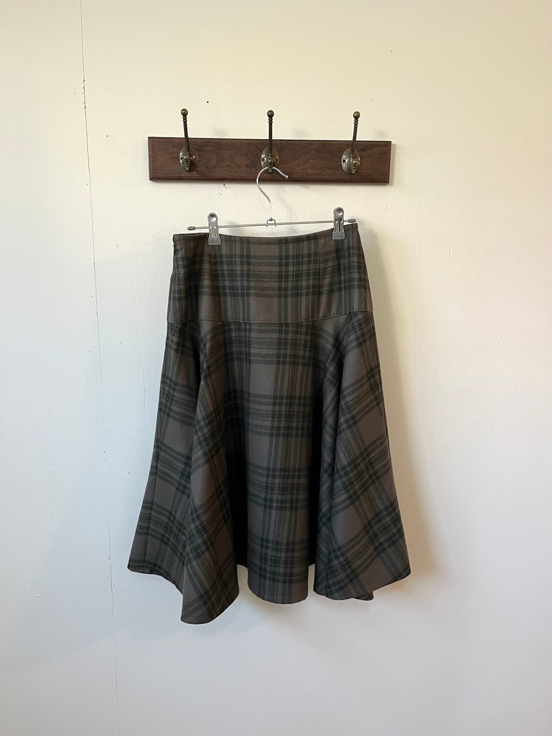 Yorkland 버튼업 체크 스커트 상품이미지4