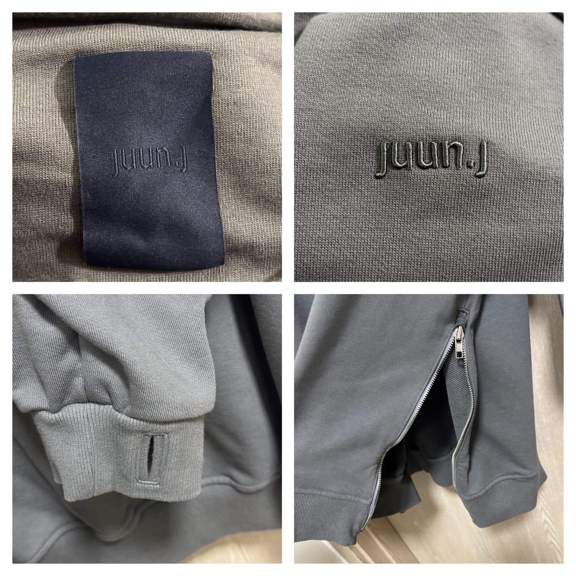 준지 사이드지퍼 오버핏 Ma-1 맨투맨M/그레이 상품이미지4