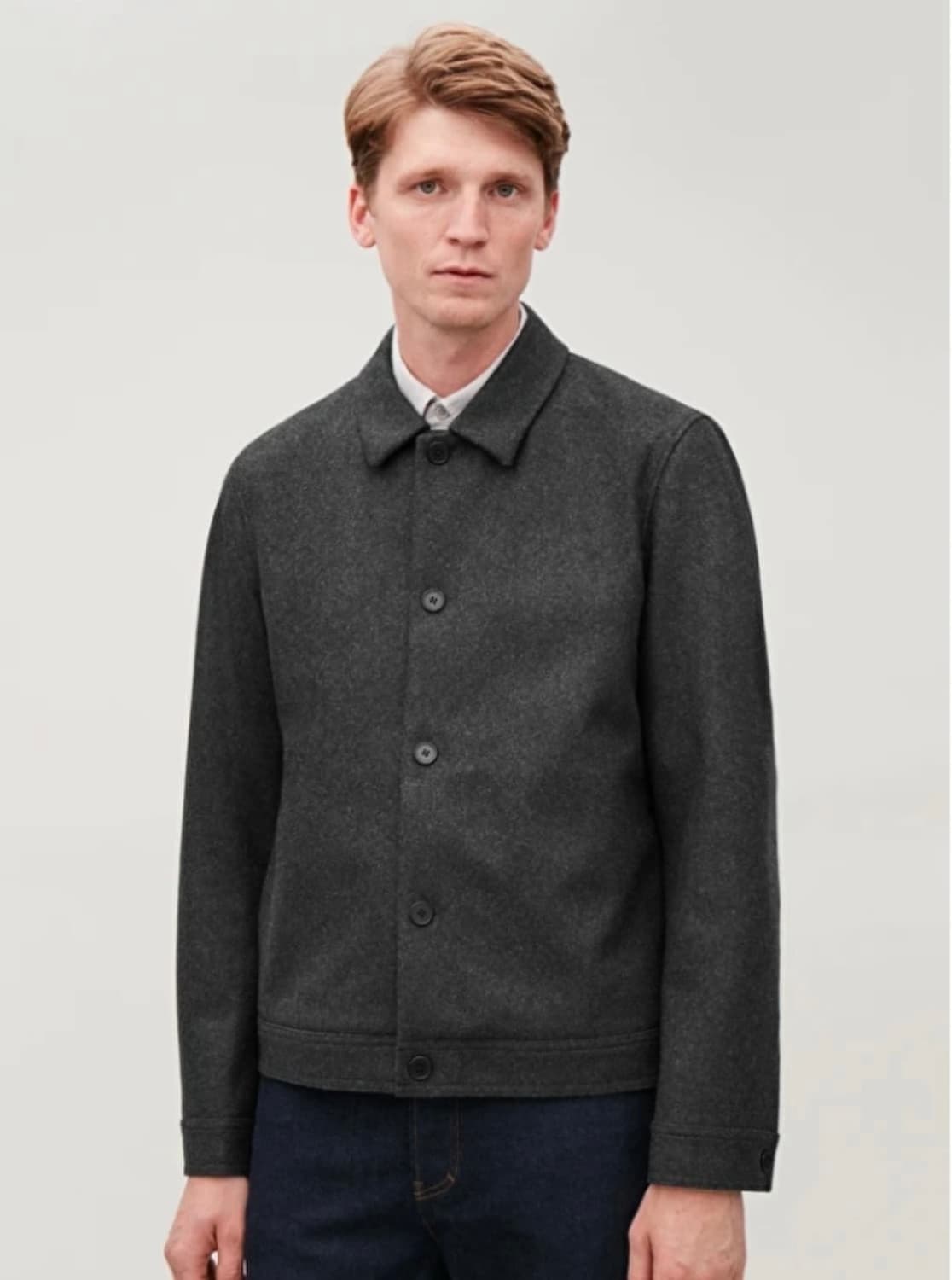 COS 코스 숏 울 자켓 다크 그레이 XL 상품이미지2