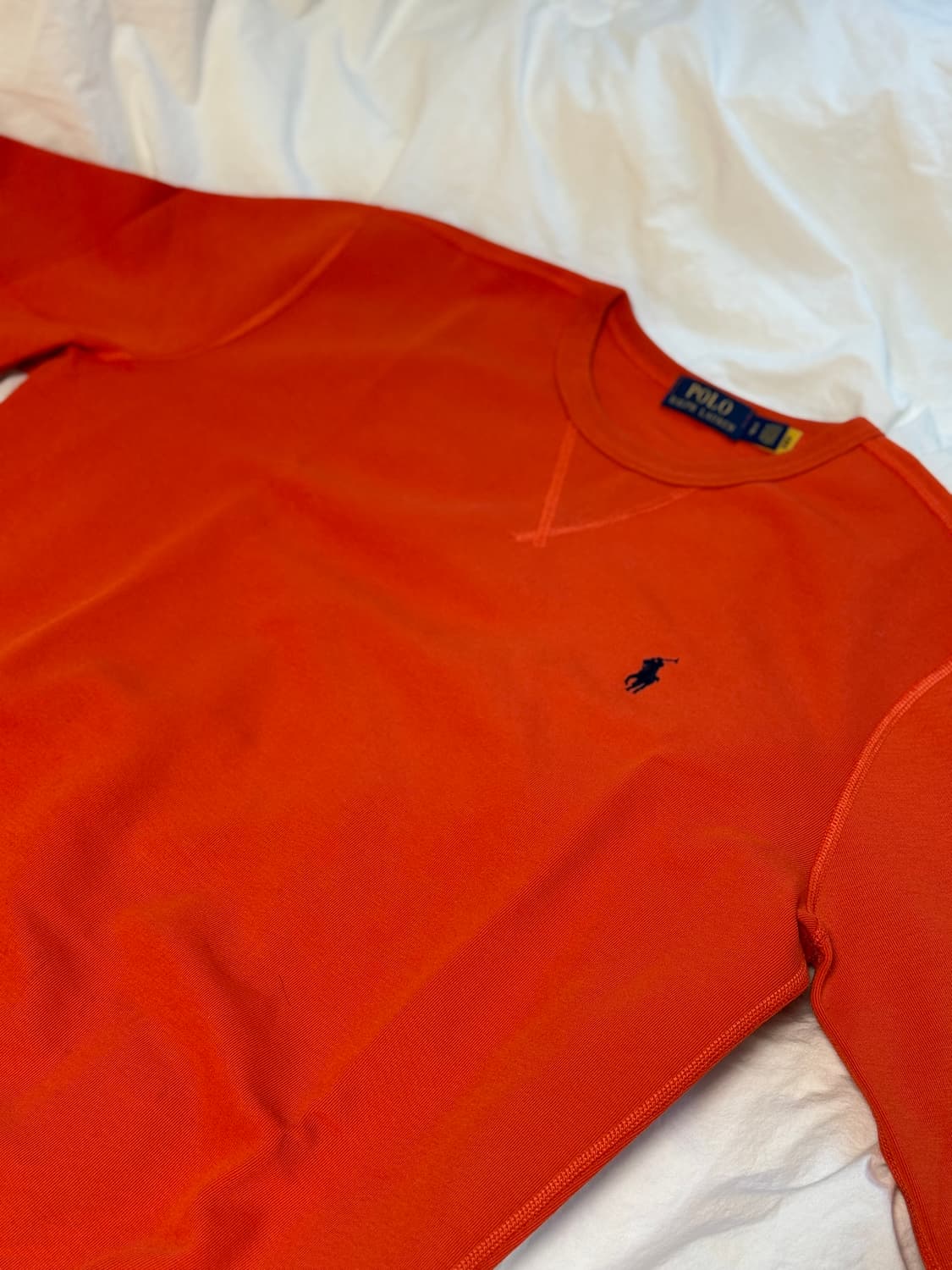 폴로 랄프로렌 오렌지 맨투맨 S (새상품) 상품이미지1