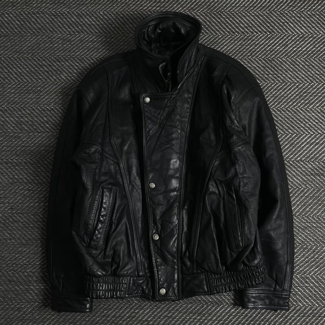 빈티지 램스킨 가죽 레더 봄버 자켓y 3566 상품이미지2