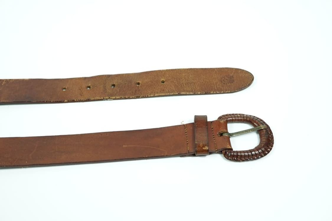 리얼 레더 브라운 통가죽 벨트 상품이미지5