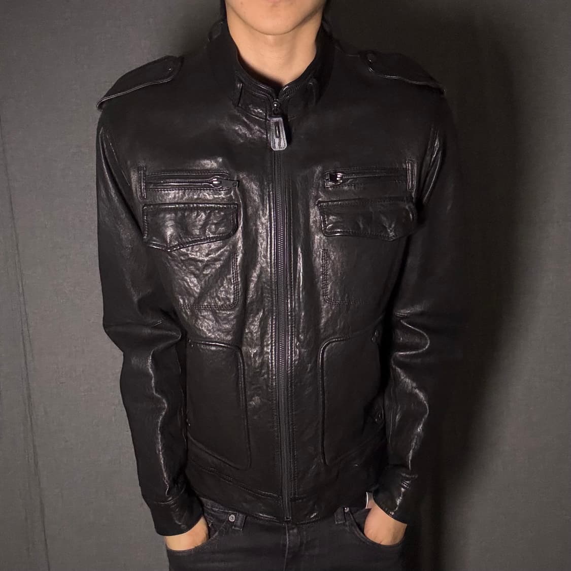 lamb skin leather jacket 상품이미지2