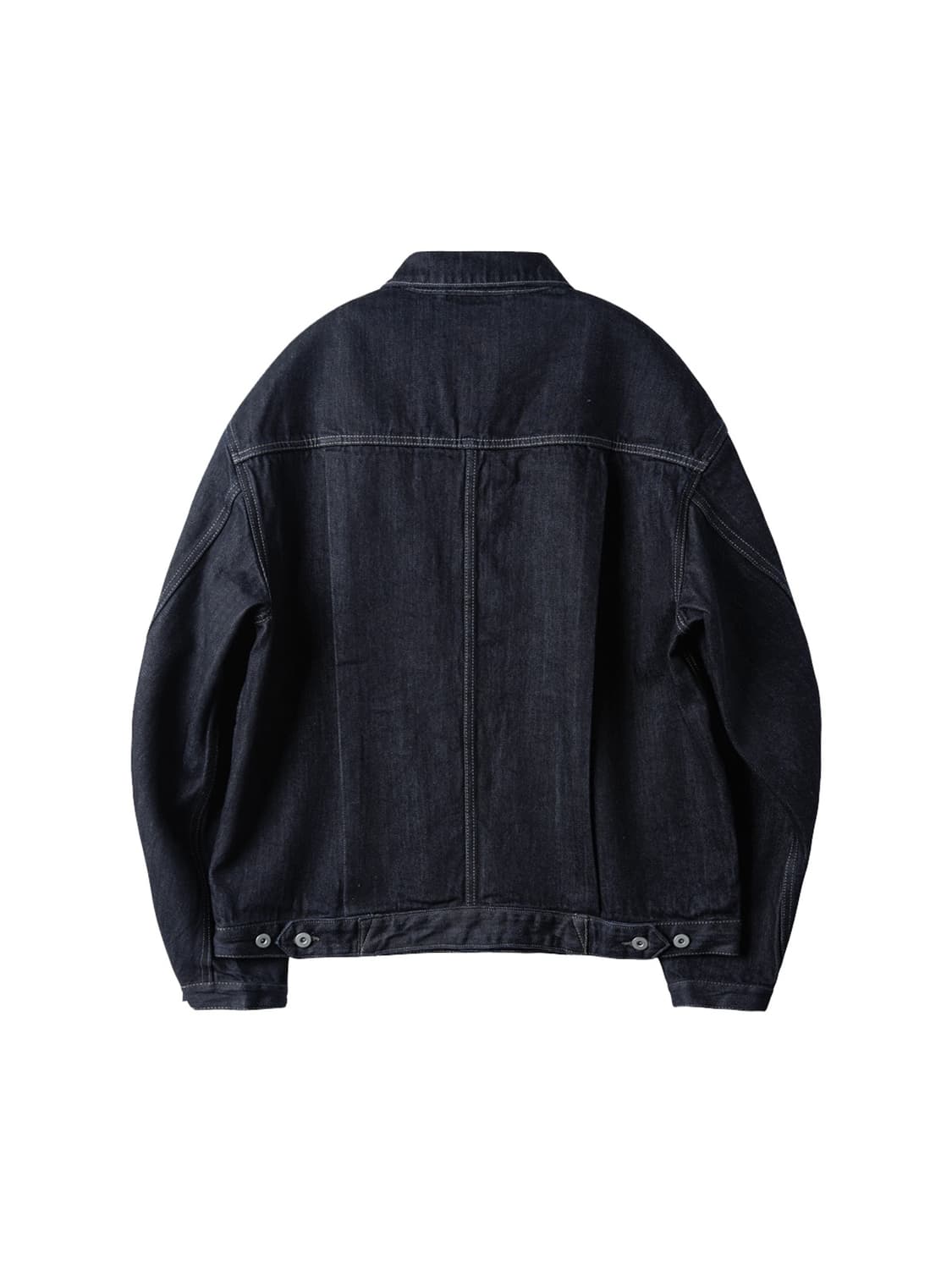 러프사이드 드레이프 데님 자켓 원워시드 2 상품이미지2