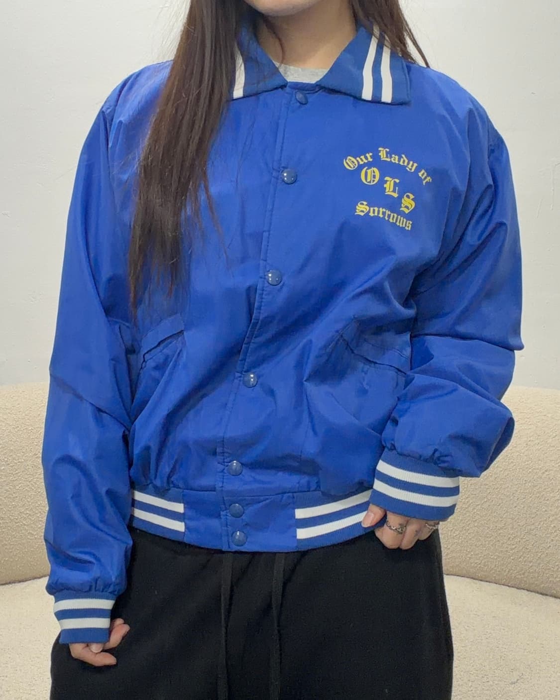 90s 올드스쿨 빈티지 크롬레터링 스타디움 자켓 상품이미지1