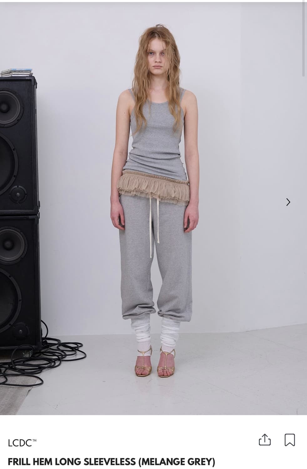 LCDC 프릴 롱 슬리브리스 Frill hem sleeveless 상품이미지1
