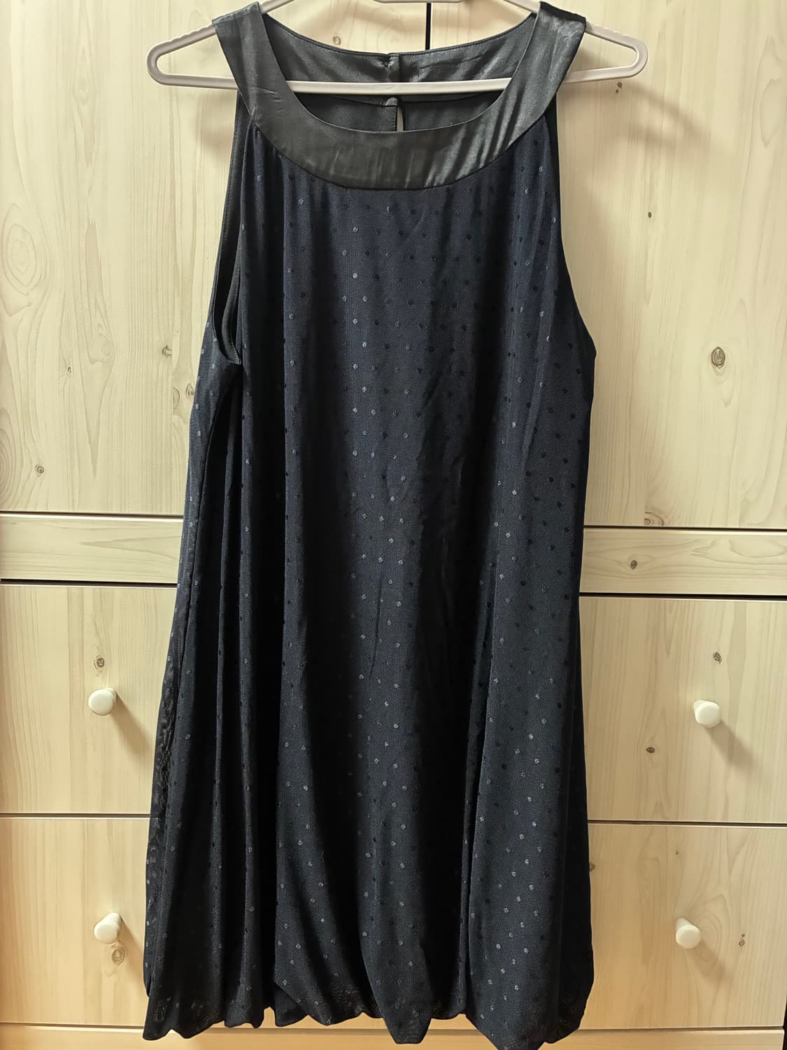 블랙 도트 벌룬 원피스 상품이미지1