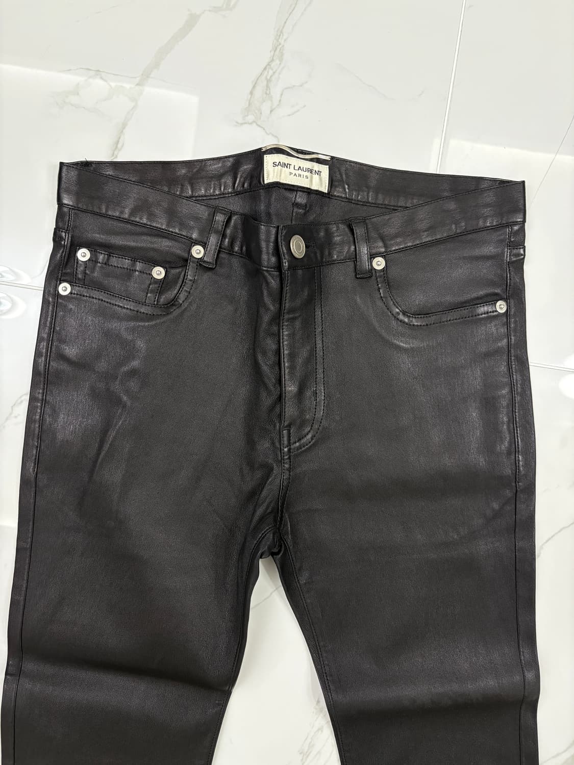 생로랑 13fw 가죽 램스킨 레더팬츠 상품이미지5