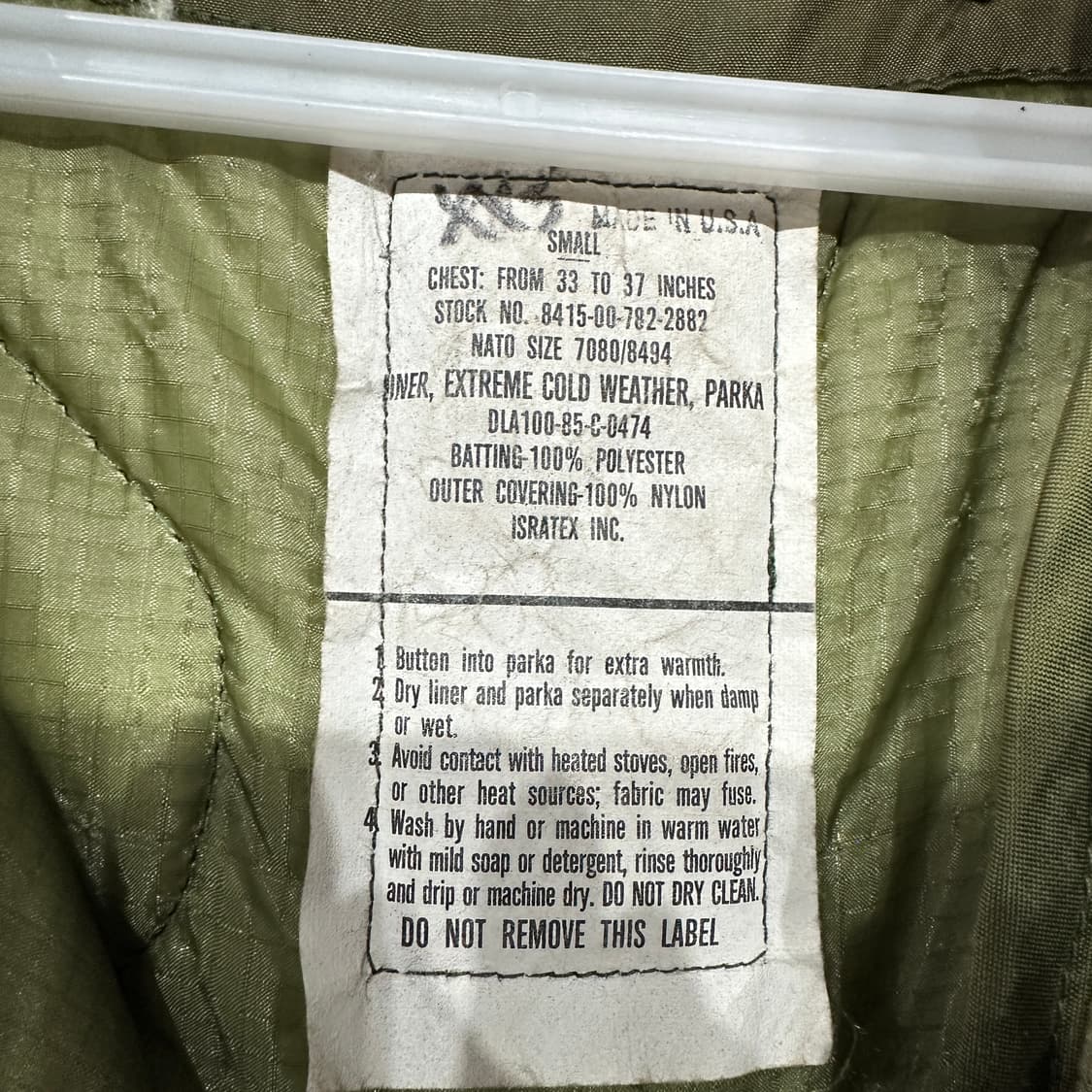 미군 M65 개파카 롱야상 S 상품이미지5