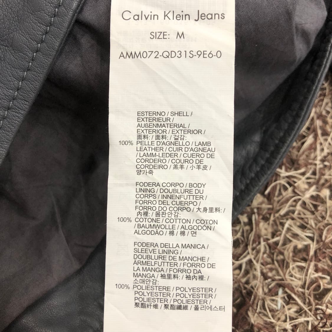 캘빈클라인 양가죽 바이커 레더 가죽 라이더 자켓  상품이미지7