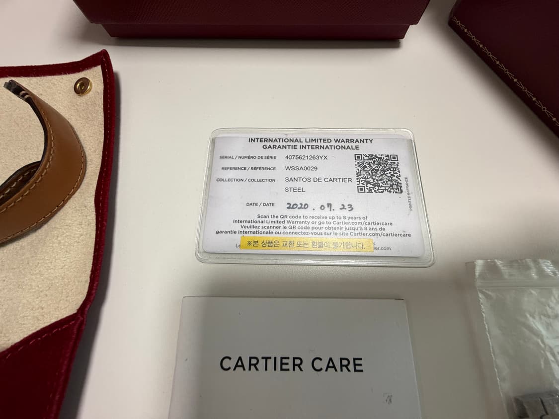 [M] 까르띠에 산토스 미디움 워치 WSSA0029 상품이미지3